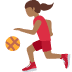 ⛹🏾‍♀️ woman bouncing ball: medium-dark skin tone display on Twitter